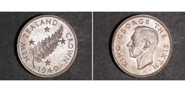 1 Крона(английская) Новая Зеландия Серебро Георг VI (1895-1952)