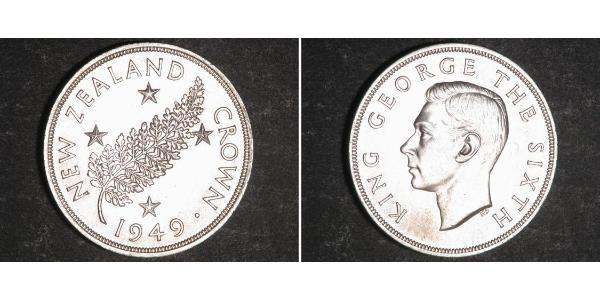 1 Крона(английская) Новая Зеландия Серебро Георг VI (1895-1952)