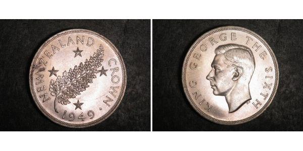 1 Крона(английская) Новая Зеландия Серебро Георг VI (1895-1952)