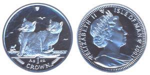 1 Крона(английская) Остров Мэн Серебро 