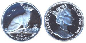1 Крона(английская) Остров Мэн Серебро 