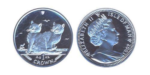 1 Крона(английская) Остров Мэн Серебро 