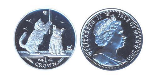 1 Крона(английская) Остров Мэн Серебро 