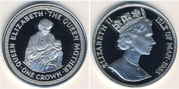 1 Крона(английская) Остров Мэн Серебро 