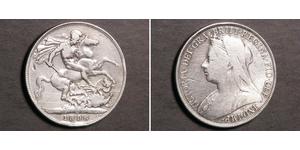 1 Крона(английская) Соединённое королевство Великобритании и Ирландии (1801-1922) Серебро Виктория (1819 - 1901)