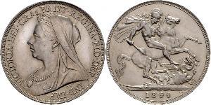 1 Крона(английская) Соединённое королевство Великобритании и Ирландии (1801-1922) Серебро Виктория (1819 - 1901)