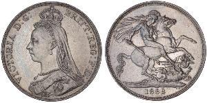 1 Крона(английская) Соединённое королевство Великобритании и Ирландии (1801-1922) Серебро Виктория (1819 - 1901)