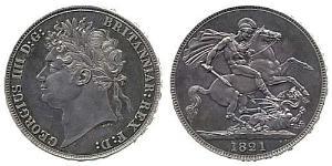 1 Крона(английская) Соединённое королевство Великобритании и Ирландии (1801-1922) Серебро Георг IV (1762-1830)