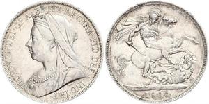1 Крона(английская) Соединённое королевство Великобритании и Ирландии (1801-1922) Серебро Виктория (1819 - 1901)