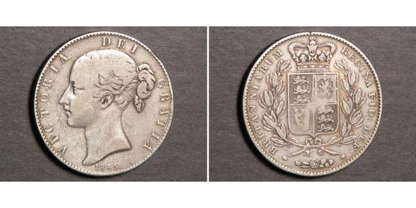 1 Крона(английская) Соединённое королевство Великобритании и Ирландии (1801-1922) Серебро Виктория (1819 - 1901)