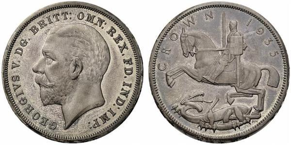 1 Крона(английская) Соединённое королевство Великобритании и Ирландии (1801-1922) Серебро Георг V (1865-1936)