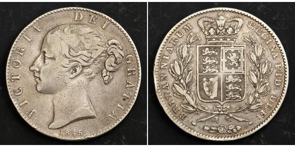 1 Крона(английская) Соединённое королевство Великобритании и Ирландии (1801-1922) Серебро Виктория (1819 - 1901)