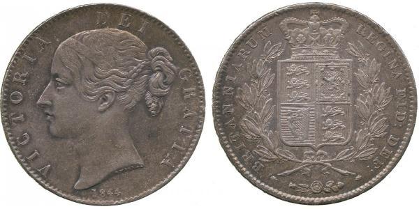 1 Крона(английская) Соединённое королевство Великобритании и Ирландии (1801-1922) Серебро Виктория (1819 - 1901)