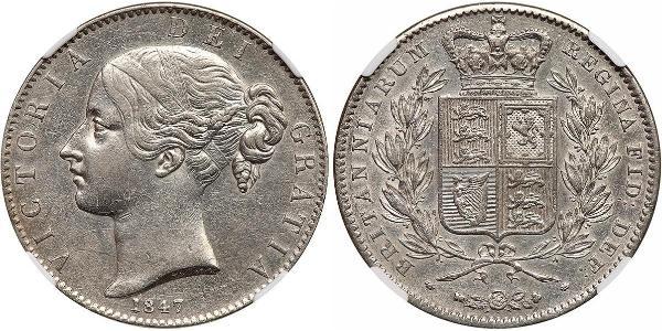 1 Крона(английская) Соединённое королевство Великобритании и Ирландии (1801-1922) Серебро Виктория (1819 - 1901)