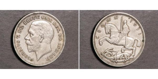 1 Крона(английская) Соединённое королевство Великобритании и Ирландии (1801-1922) Серебро Георг V (1865-1936)