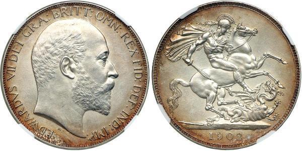 1 Крона(английская) Соединённое королевство Великобритании и Ирландии (1801-1922) Серебро Эдуард VII (1841-1910)