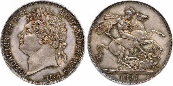1 Крона(английская) Соединённое королевство Великобритании и Ирландии (1801-1922) Серебро Георг IV (1762-1830)