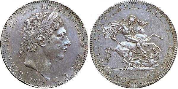 1 Крона(английская) Соединённое королевство Великобритании и Ирландии (1801-1922) Серебро Георг III (1738-1820)