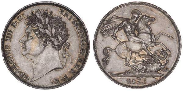 1 Крона(английская) Соединённое королевство Великобритании и Ирландии (1801-1922) Серебро Георг IV (1762-1830)