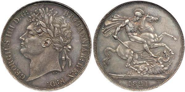 1 Крона(английская) Соединённое королевство Великобритании и Ирландии (1801-1922) Серебро Георг IV (1762-1830)