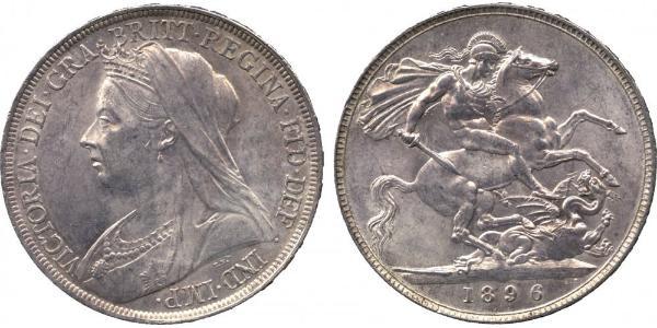 1 Крона(английская) Соединённое королевство Великобритании и Ирландии (1801-1922) Серебро Виктория (1819 - 1901)