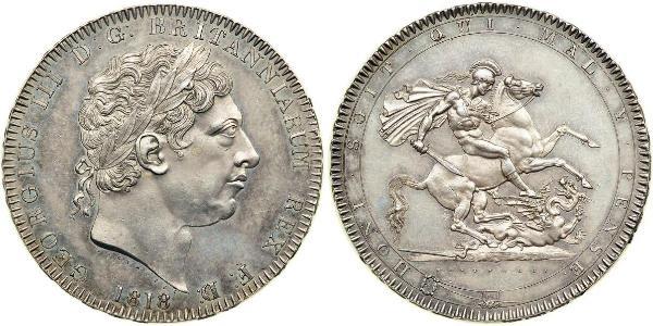 1 Крона(английская) Соединённое королевство Великобритании и Ирландии (1801-1922) Серебро Георг III (1738-1820)
