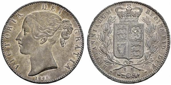 1 Крона(английская) Соединённое королевство Великобритании и Ирландии (1801-1922) Серебро Виктория (1819 - 1901)