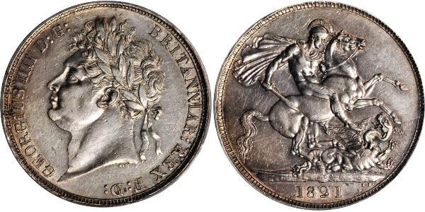 1 Крона(английская) Соединённое королевство Великобритании и Ирландии (1801-1922) Серебро Георг IV (1762-1830)