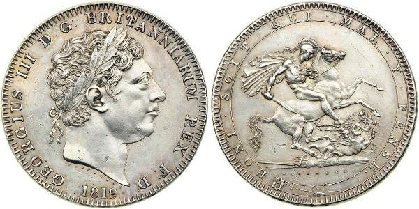 1 Крона(английская) Соединённое королевство Великобритании и Ирландии (1801-1922) Серебро Георг III (1738-1820)