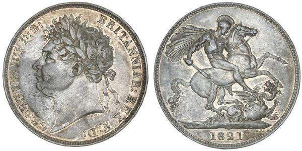 1 Крона(английская) Соединённое королевство Великобритании и Ирландии (1801-1922) Серебро Георг IV (1762-1830)