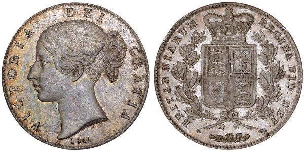 1 Крона(английская) Соединённое королевство Великобритании и Ирландии (1801-1922) Серебро Виктория (1819 - 1901)