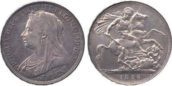 1 Крона(английская) Соединённое королевство Великобритании и Ирландии (1801-1922) Серебро Виктория (1819 - 1901)