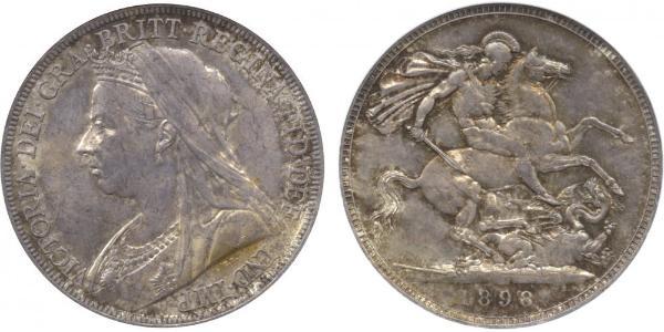 1 Крона(английская) Соединённое королевство Великобритании и Ирландии (1801-1922) Серебро Виктория (1819 - 1901)