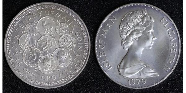 1 Крона(англійська) Острів Мен  Єлизавета II (1926-2022)