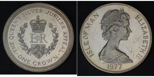 1 Крона(англійська) Острів Мен Нікель Єлизавета II (1926-2022)
