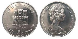 1 Крона(англійська) Гібралтар Нікель/Мідь Єлизавета II (1926-2022)