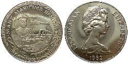 1 Крона(англійська) Острів Мен Нікель/Мідь Єлизавета II (1926-2022)
