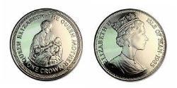 1 Крона(англійська) Острів Мен Нікель/Мідь Єлизавета II (1926-2022)
