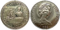 1 Крона(англійська) Острів Мен Нікель/Мідь Єлизавета II (1926-2022)