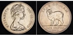 1 Крона(англійська) Острів Мен Нікель/Мідь Єлизавета II (1926-2022)