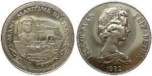 1 Крона(англійська) Острів Мен Нікель/Мідь Єлизавета II (1926-2022)