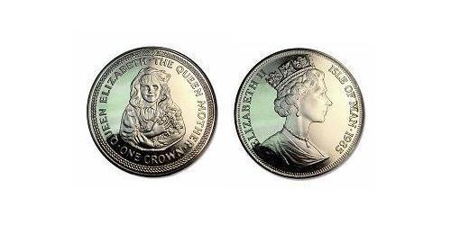 1 Крона(англійська) Острів Мен Нікель/Мідь Єлизавета II (1926-2022)