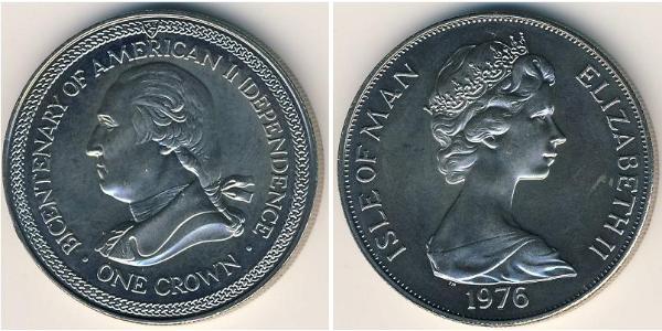 1 Крона(англійська) Острів Мен Нікель/Мідь Єлизавета II (1926-2022)