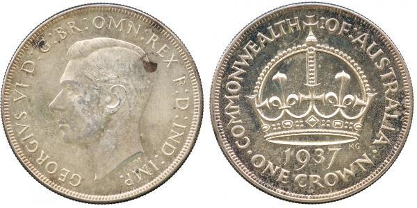 1 Крона(англійська) Австралія (1788 - 1939) Срібло Георг VI (1895-1952)