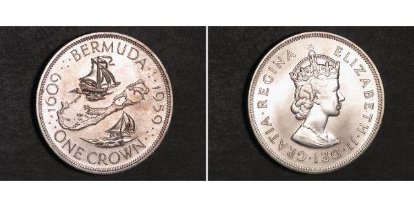 1 Крона(англійська) Бермудські острови Срібло Єлизавета II (1926-2022)