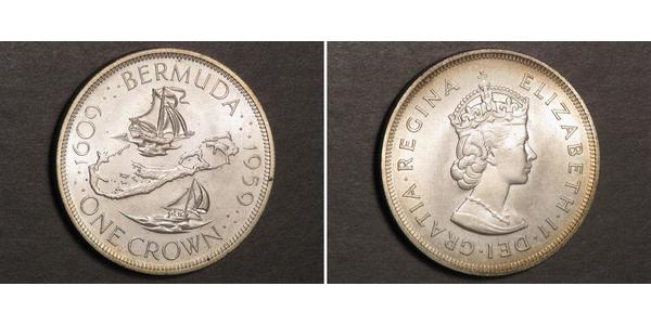 1 Крона(англійська) Бермудські острови Срібло Єлизавета II (1926-2022)