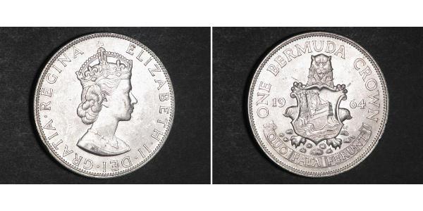 1 Крона(англійська) Бермудські острови Срібло Єлизавета II (1926-2022)
