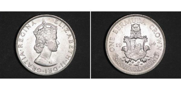 1 Крона(англійська) Бермудські острови Срібло Єлизавета II (1926-2022)