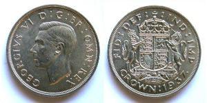 1 Крона(англійська) Велика Британія (1922-) Срібло Георг VI (1895-1952)