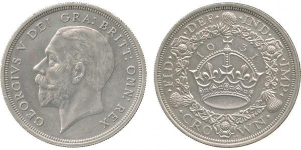 1 Крона(англійська) Велика Британія (1922-) Срібло Георг V (1865-1936)
